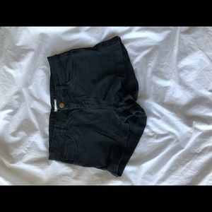 Black jean shorts
